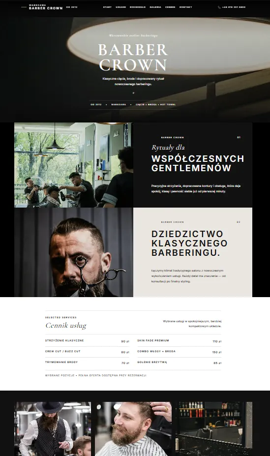 Projekt strony internetowej BP8 - Barber - projekt 8