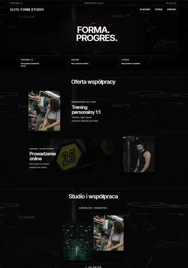 Website project TP1 - Personal trainer - project 1