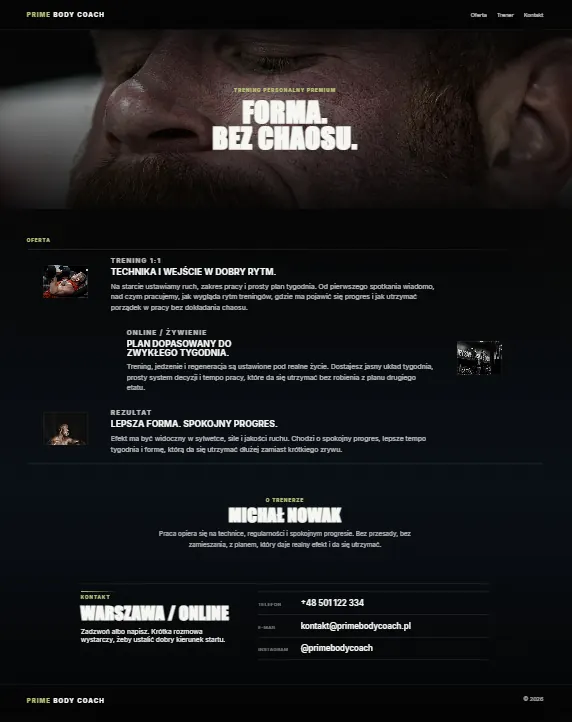 Website project TP11 - Personal trainer - project 11